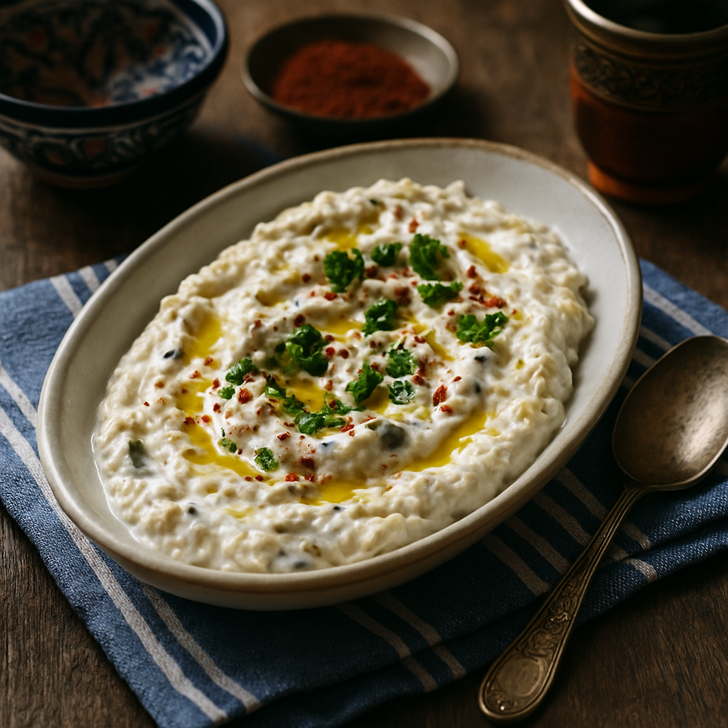 Patlıcan Salatası — Καπνιστή Μελιτζάνα στη Φλόγα με Σκορδάτο Γιαούρτι